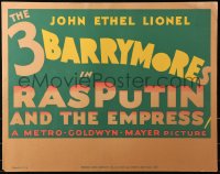 2c055 RASPUTIN & THE EMPRESS jumbo WC 1932 starring three Barrymores, John, Ethel & Lionel, rare!