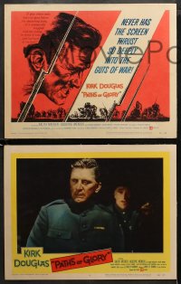 2c157 PATHS OF GLORY 8 LCs 1958 Stanley Kubrick World War I classic, Kirk Douglas, complete set!