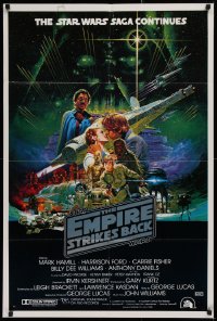 2d255 EMPIRE STRIKES BACK Aust 1sh 1980 George Lucas sci-fi classic, cool Noriyoshi Ohrai art!