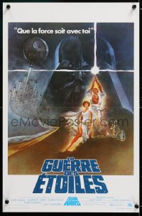 2d076 STAR WARS Belgian 1977 George Lucas classic sci-fi epic, great art by Tom Jung!