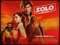 2d512 SOLO advance DS British quad 2018 A Star Wars Story, Howard, Ehrenreich, top cast, Chewbacca!
