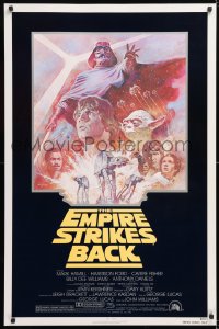2d195 EMPIRE STRIKES BACK NSS style 1sh R1981 George Lucas classic, Mark Hamill, Ford, Tom Jung art!