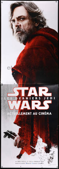 2d506 LAST JEDI teaser French 2p 2017 Star Wars, different sci-fi image of Hamill as Luke!