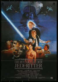 2d381 RETURN OF THE JEDI German 1983 George Lucas classic, Mark Hamill, Harrison Ford, Sano art!