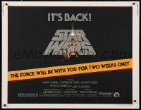 2d039 STAR WARS 1/2sh R1981 George Lucas, art by Tom Jung, force is with you for two weeks only!