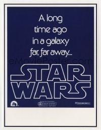 2d064 STAR WARS long herald 1977 George Lucas classic, a long time ago in a galaxy far far away!