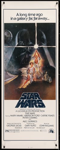 2d035 STAR WARS insert R1980s George Lucas classic sci-fi epic, great art by Tom Jung!