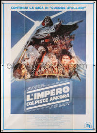 2d270 EMPIRE STRIKES BACK Italian 2p 1980 George Lucas sci-fi classic, cool artwork by Tom Jung!