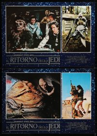 2d376 RETURN OF THE JEDI set of 10 Italian 18x26 pbustas 1983 George Lucas, cool different scenes!
