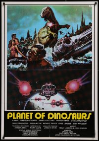 2d406 PLANET OF DINOSAURS Lebanese 1978 X-Wings & Millennium Falcon art from Star Wars by Aller!