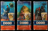 2d372 RETURN OF THE JEDI 3 Canadian Dixie fun cup assortment sets 1983 great art on each!