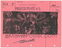 2d069 STAR WARS signed shot #314P storyboard page 1977 by Robert Watts, Darth Vader in TIE fighter!