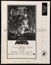 2d065 STAR WARS pressbook 1977 George Lucas classic sci-fi epic, lots of poster images!