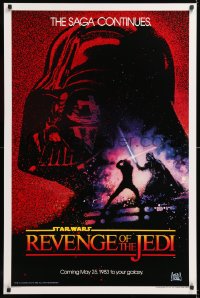 2d302 RETURN OF THE JEDI dated teaser 1sh 1983 George Lucas' Revenge of the Jedi, Struzan art!