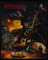2d342 RETURN OF THE JEDI 2-sided 18x22 special poster 1983 Keely art of Luke vs Vader, Hi-C promo!