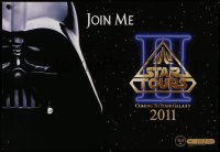 2d477 STAR TOURS #1332/1723 13x19 special poster 2011 Star Wars & Disney, Darth Vader, join him!