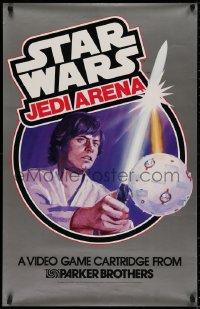 2d042 STAR WARS 23x36 advertising poster 1983 art of Luke Skywalker w/lightsaber, Jedi Arena!