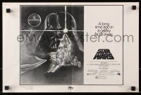 2d152 STAR WARS ad slick 1977 Lucas, Tom Jung art of giant Vader over other characters, 8/22/77
