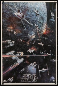 2d047 STAR WARS 22x33 music poster 1977 George Lucas classic, John Berkey artwork, soundtrack!