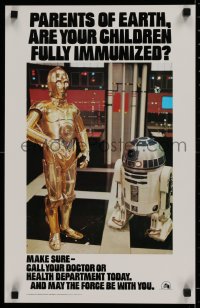 2d401 STAR WARS HEALTH DEPARTMENT POSTER 14x22 special poster 1977 C3P0 & R2D2, make sure!