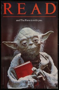 2d422 YODA 22x34 special poster 1983 American Library Association says Read: The Force is with you!