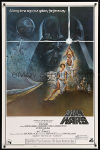 2d023 STAR WARS style A soundtrack style A 1977 George Lucas classic epic, art by Tom Jung, soundtrack!