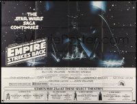 2d224 EMPIRE STRIKES BACK subway poster 1980 George Lucas sci-fi classic, cool Darth Vader image!