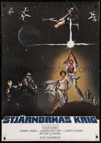 2d078 STAR WARS Swedish 1977 George Lucas classic sci-fi epic, Tom Jung art with different images!