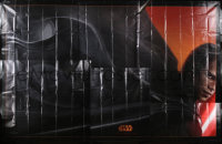 2d464 REVENGE OF THE SITH vinyl banner 2005 Star Wars Episode III, Hayden Christensen as Vader!