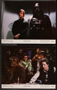 2d334 RETURN OF THE JEDI 8 color 11x14 stills 1983 Darth Vader, Luke, complete set with slugs!