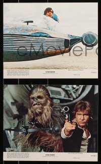 2d056 STAR WARS 4 8x10 mini LCs 1977 George Lucas classic epic, Luke, Leia, revised NSS!