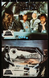 2d110 STAR WARS 21 French LCs 1977 Luke, Han, Chewbacca, Obi-Wan, German language design!