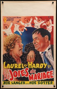 2f019 TWICE TWO Belgian R1950s wacky art of Stan Laurel & Oliver Hardy, Hal Roach