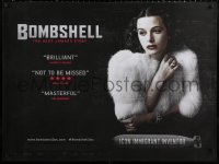 2f348 BOMBSHELL: THE HEDY LAMARR STORY British quad 2018 great close-up of her wearing fur!