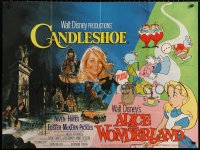 2f349 CANDLESHOE/ALICE IN WONDERLAND British quad 1978 great different art, Walt Disney!