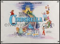 2f352 CINDERELLA British quad R1976 Walt Disney classic romantic musical fantasy cartoon!