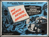 2f400 SCOTLAND YARD British quad 1960s another famous action thriller, The Never Never Murder!