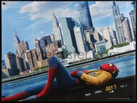 2f406 SPIDER-MAN: HOMECOMING teaser DS British quad 2017 Tom Holland, New York City skyline!
