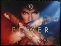 2f421 WONDER WOMAN teaser DS British quad 2017 sexiest Gal Gadot in title role/Diana Prince, Power!