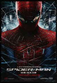 2f145 AMAZING SPIDER-MAN IMAX teaser DS Canadian 1sh 2012 Andrew Garfield over city!