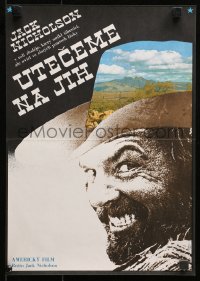 2f254 GOIN' SOUTH Czech 11x16 1981 great image of smiling Jack Nicholson with Texas in his hat!