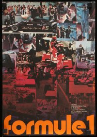 2f266 SPEED FEVER Czech 12x16 1978 different Formula One racing montage by Jan S. Tomanek!