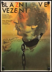 2f267 STIR CRAZY Czech 12x17 1985 directed by Sidney Poitier, bizarre Ziegler art of Gene Wilder!