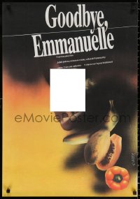 2f230 GOODBYE EMMANUELLE Czech 23x32 1977 completely different nude image & fruit by Weber!