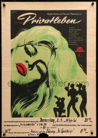 2f029 VERY PRIVATE AFFAIR East German 16x23 1962 Malle's Vie Privee, Brigitte Bardot, different!