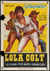 2f847 BLACK TIGRESS Egyptian poster 1967 artwork of super sexy female gunslinger Lola Falana!