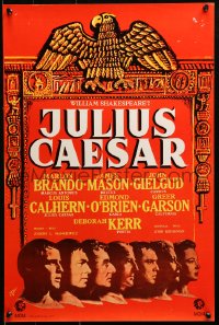 2f208 JULIUS CAESAR Finnish R1960s Marlon Brando, James Mason & Garson, Shakespeare, Kiviharju art!
