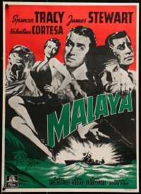 2f216 MALAYA Finnish 1951 James Stewart, Spencer Tracy, sexy Valentina Cortesa!