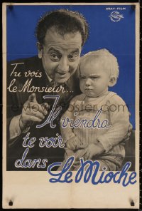 2f301 FORTY LITTLE MOTHERS French 21x31 1930s Leonide Moguy's Le Mioche, cool close-up!