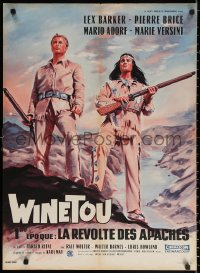 2f272 APACHE GOLD French 23x32 1964 Winnetou, Rau art of Lex Barker in German western!